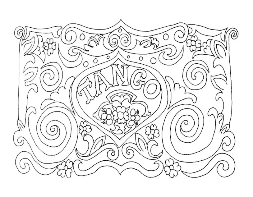 Tango coloring book, tango coloring pages, coloring pages, coloring