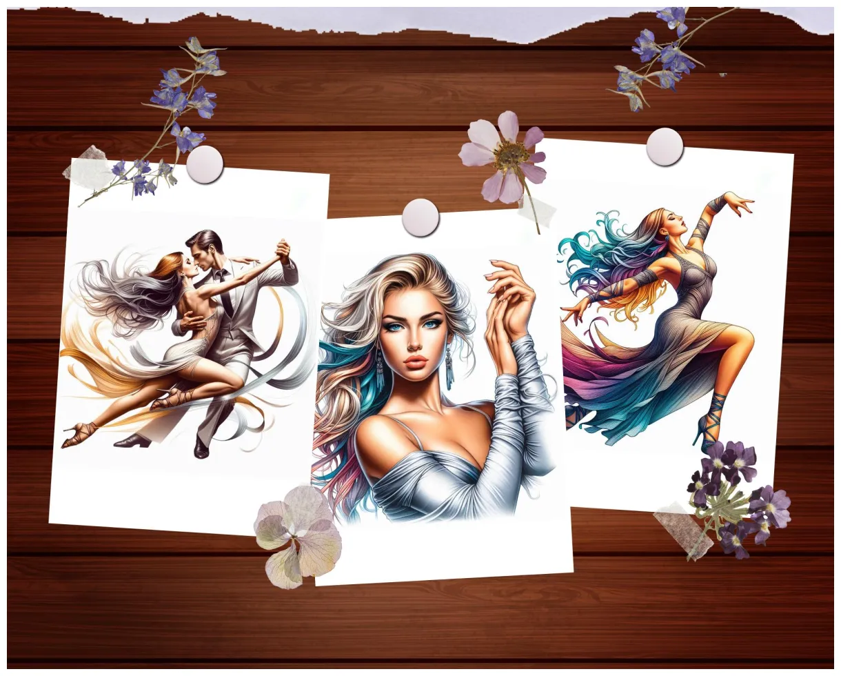 Tango dance 80 page coloring pages adult & kid coloring book, grayscale