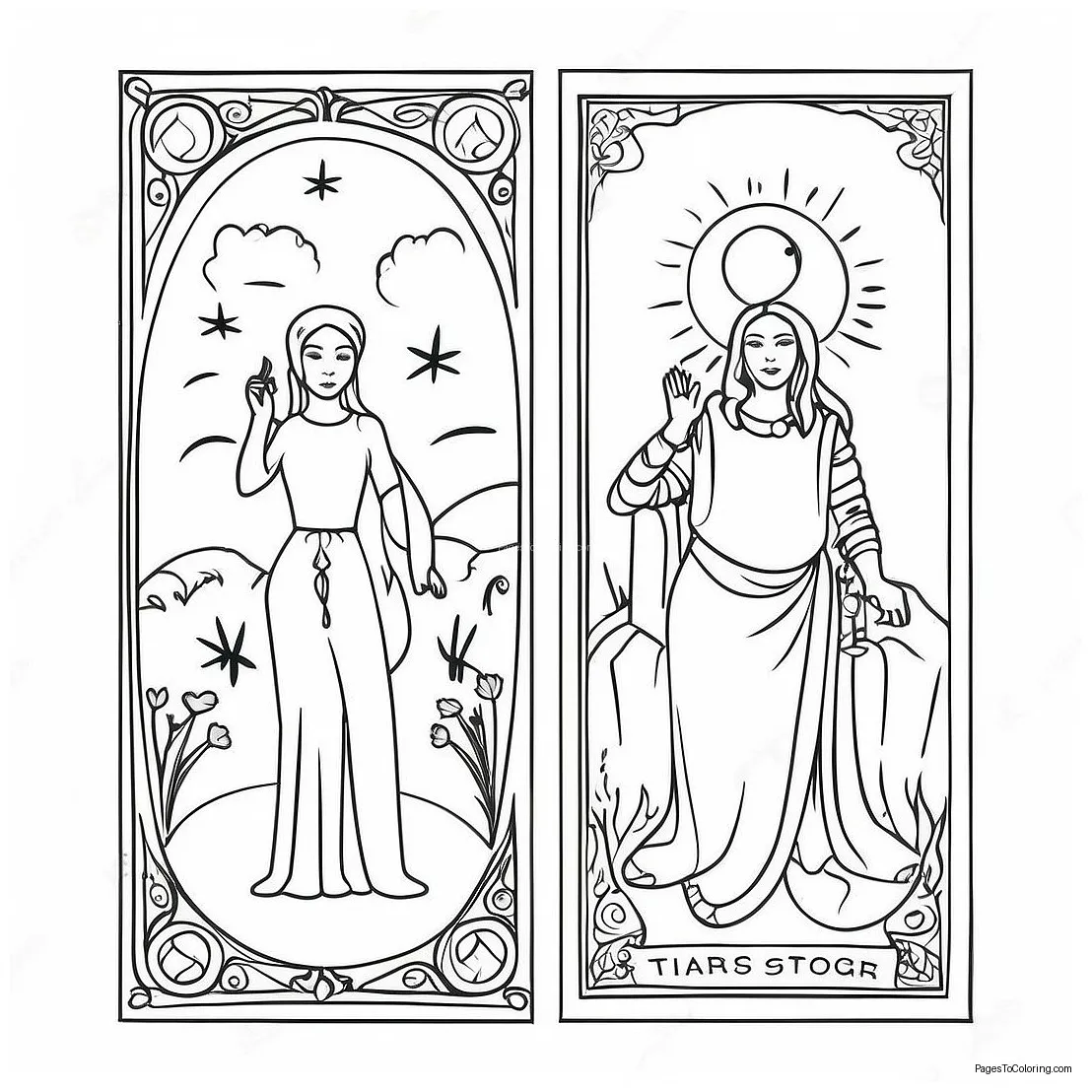 Tarot Card Coloring Page (8141-6850)