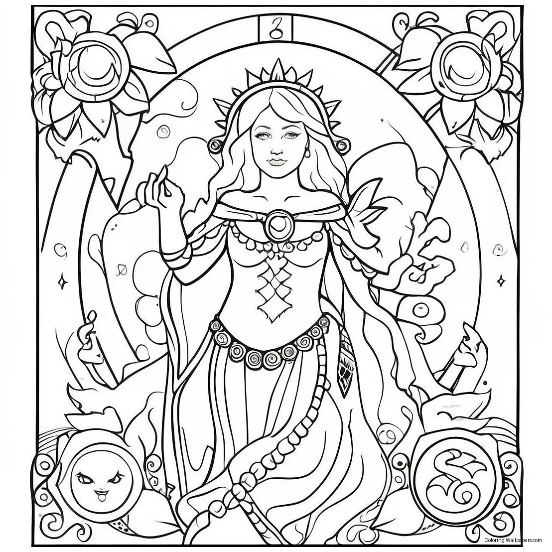 Tarot Card Coloring Page (8140-6482)