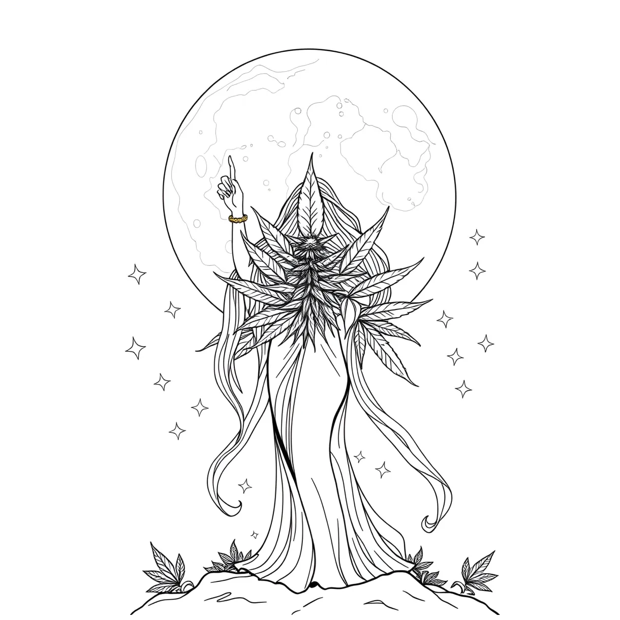 Moon Tarot Card Coloring Page Coloring Pages