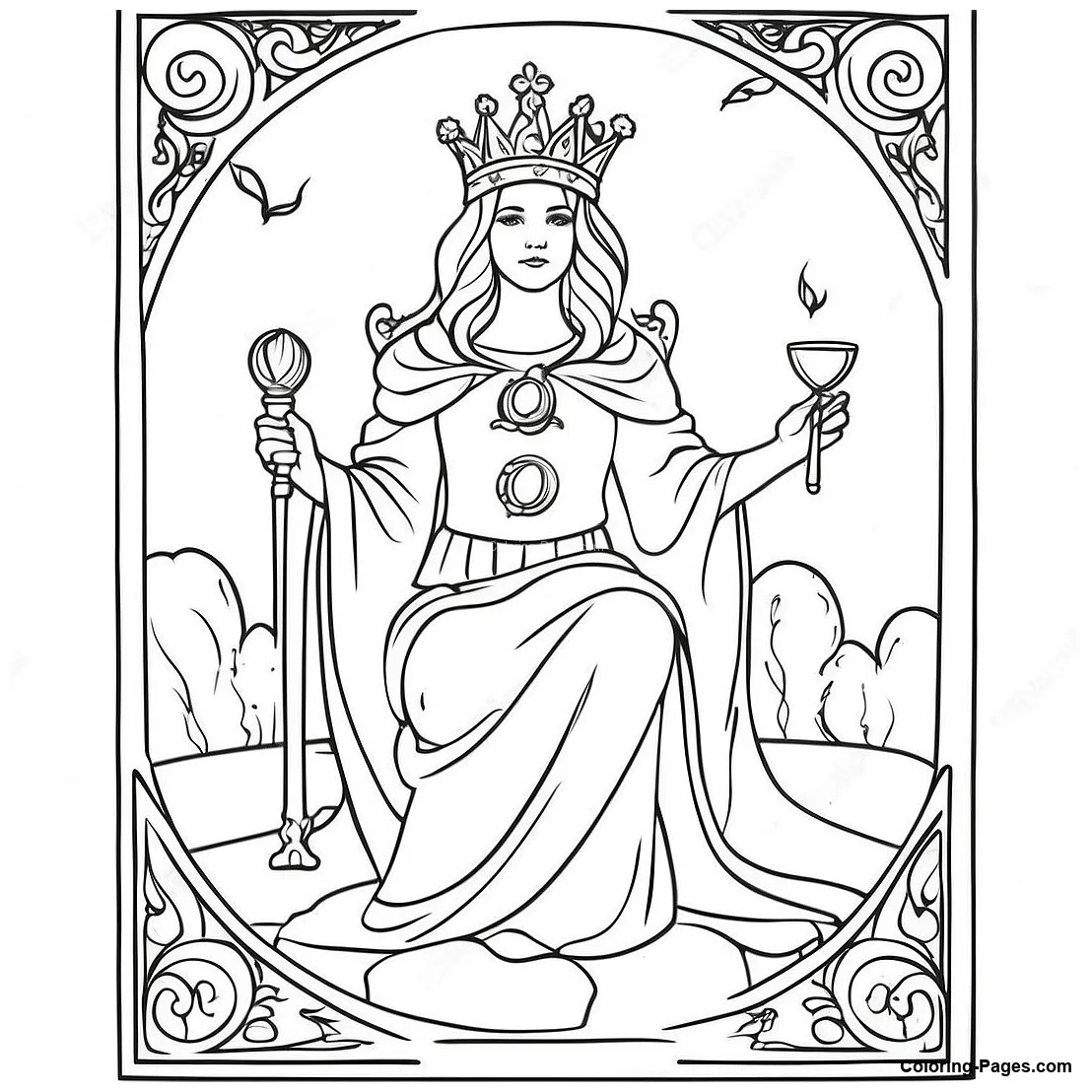 Tarot Card Coloring Page | Coloring-Pages.com