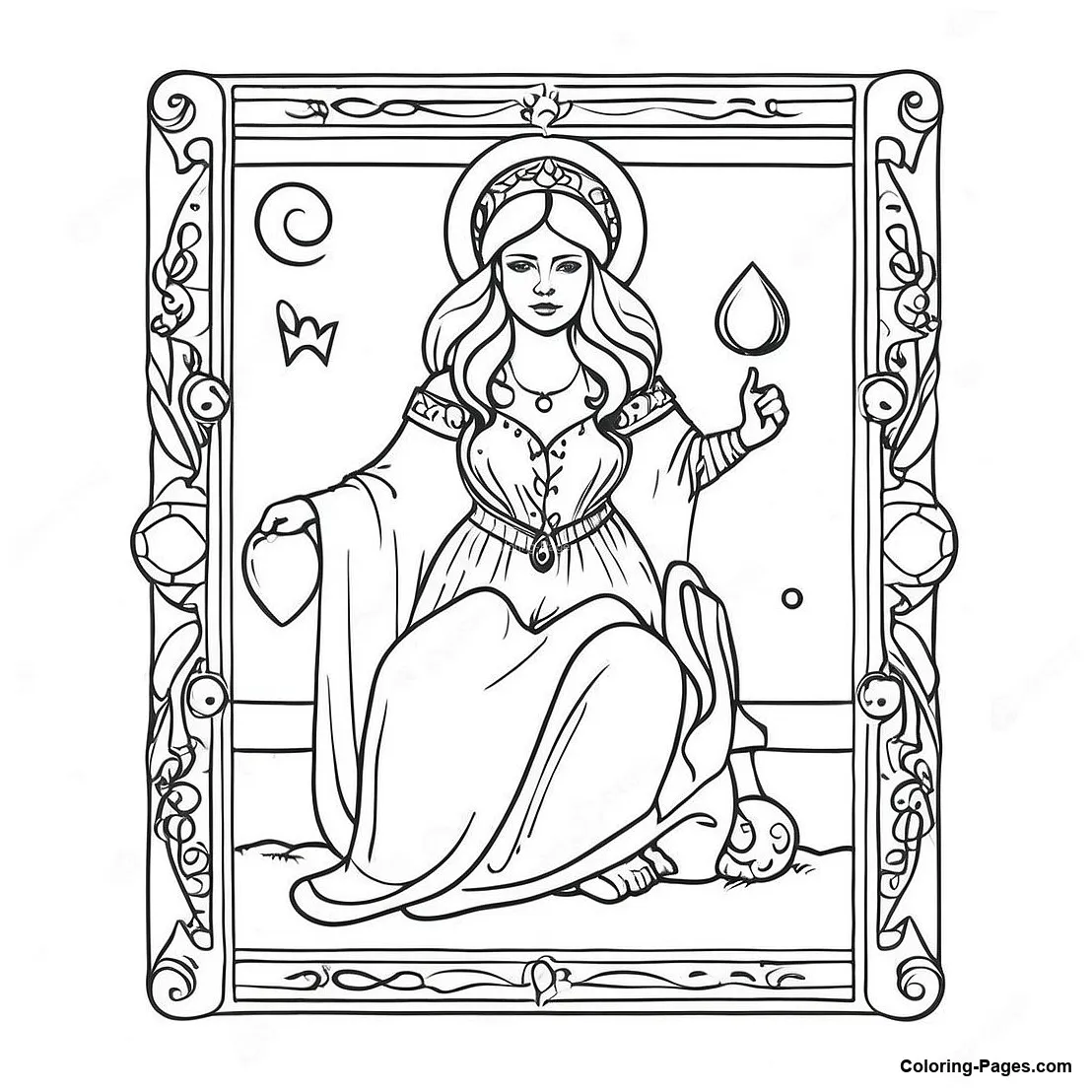 Tarot Card Coloring Page | Coloring-Pages.com