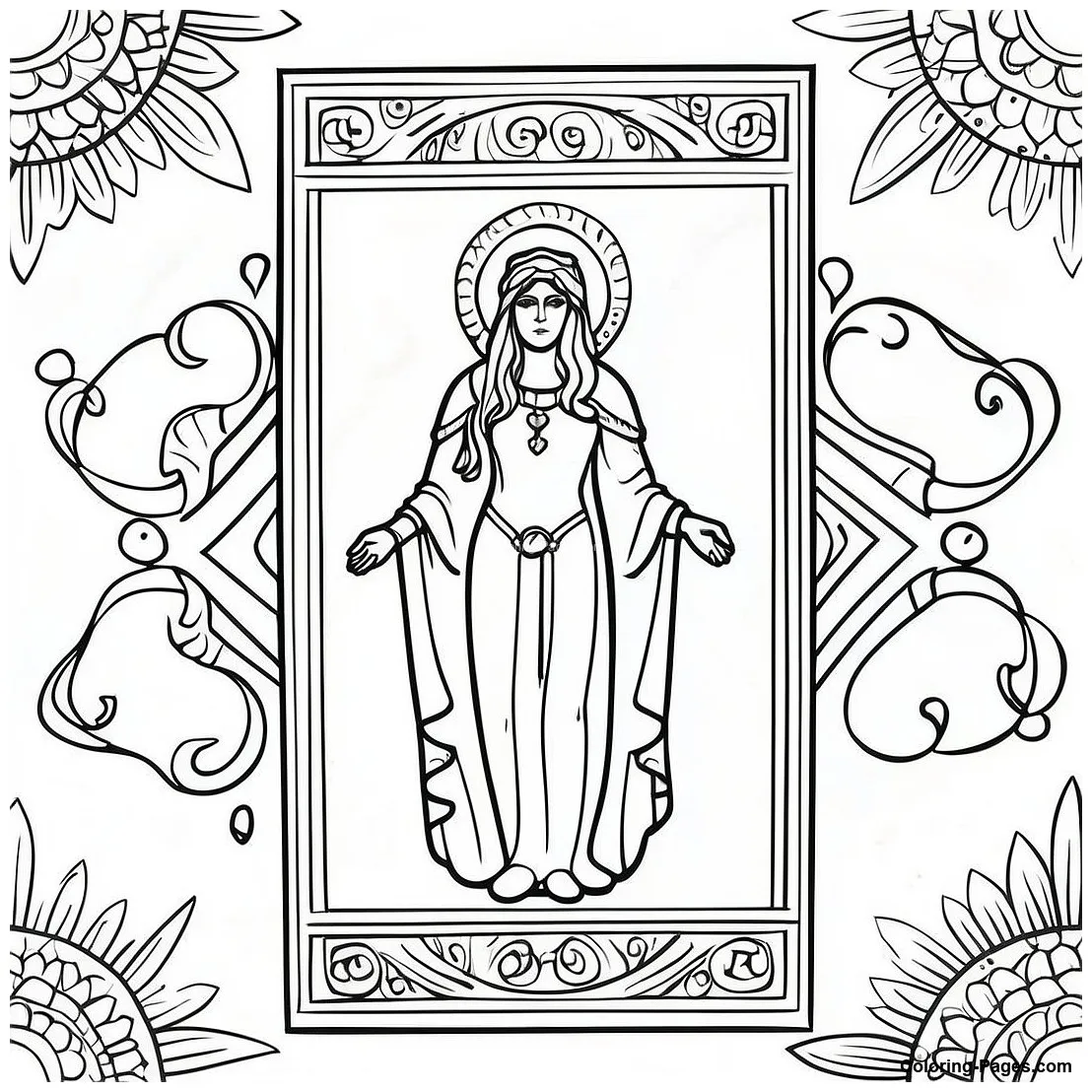 Tarot Card Coloring Page | Coloring-Pages.com