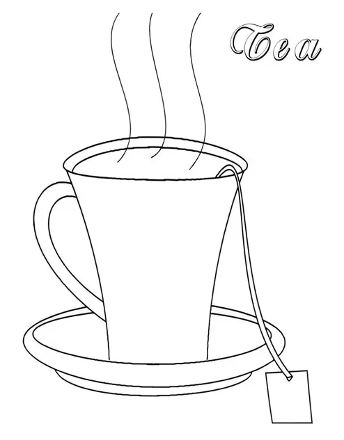 Coloring pages tea coloring page kids