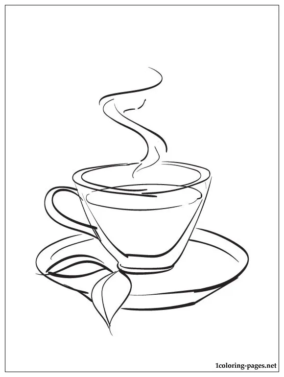 Tea coloring pages ~ coloring print