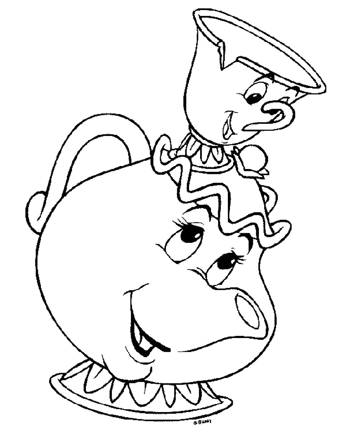 Tea Party Coloring Pages