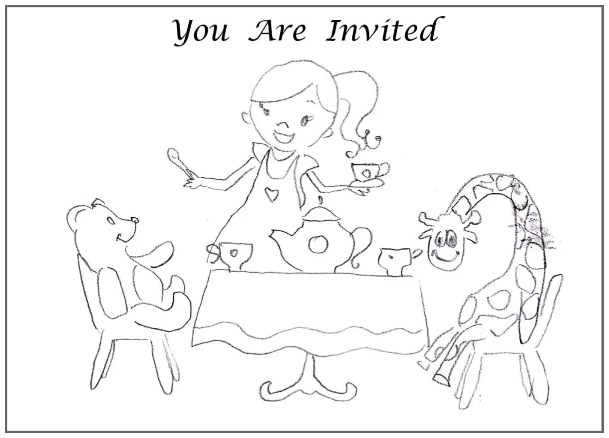 Tea party coloring pages to download and print for free
