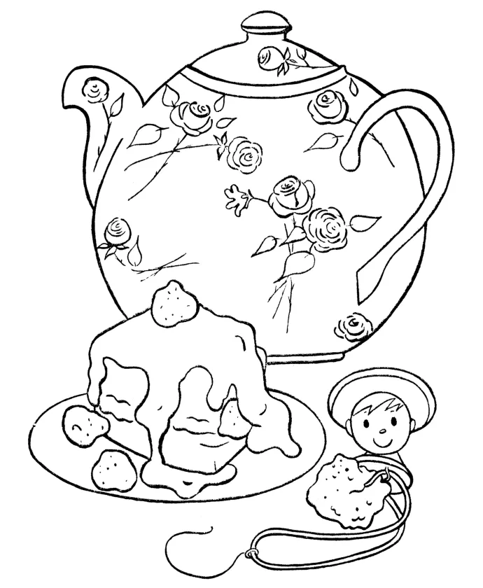 Tea party coloring pages to download and print for free