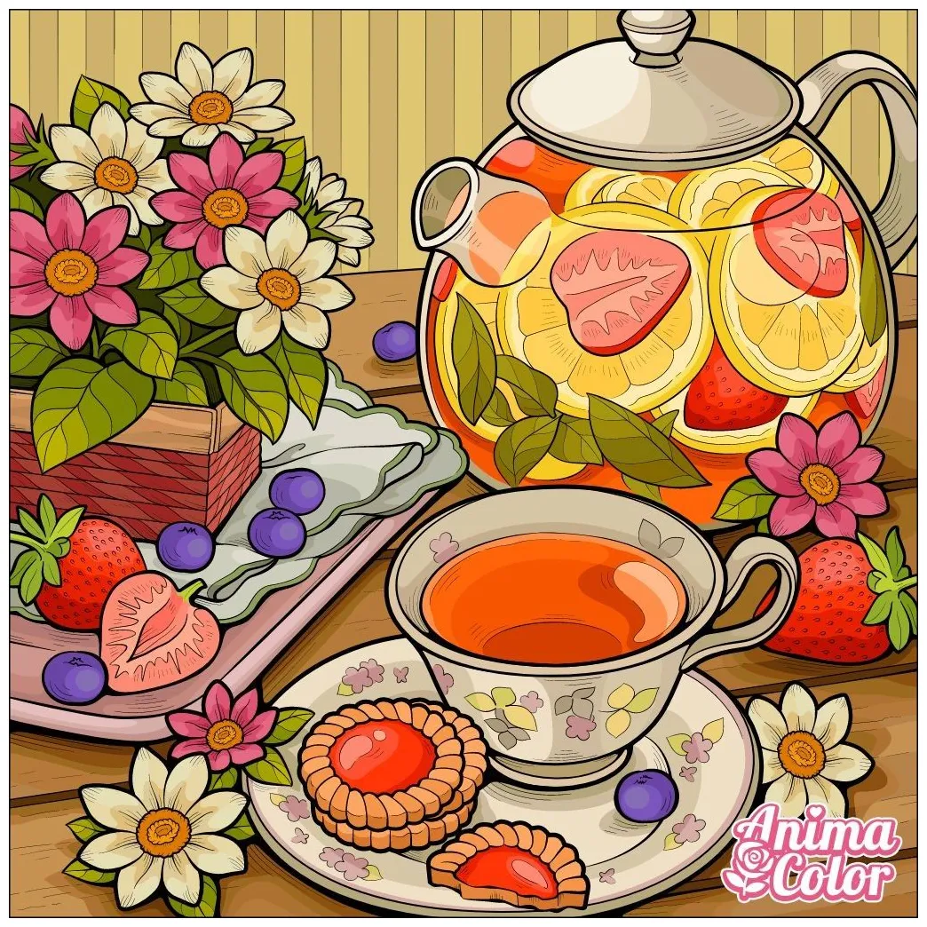 Tea Pot Coloring Page