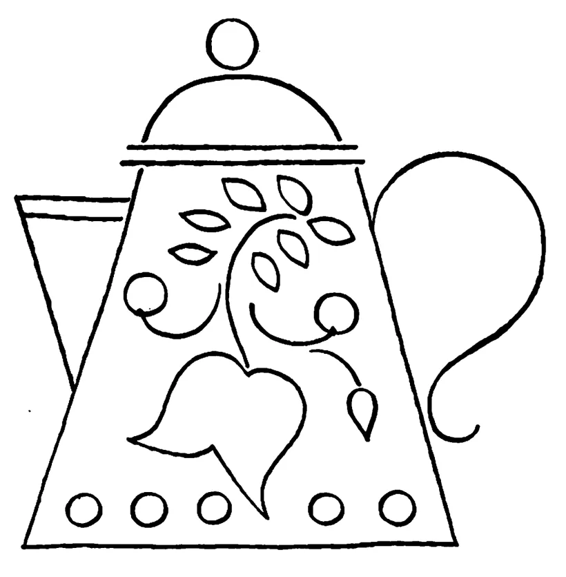 Teapot Coloring Page - Coloring Home