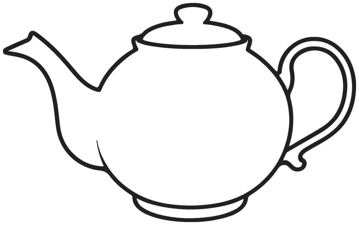 tea pot coloring page design 53423675 Vector Art at Vecteezy