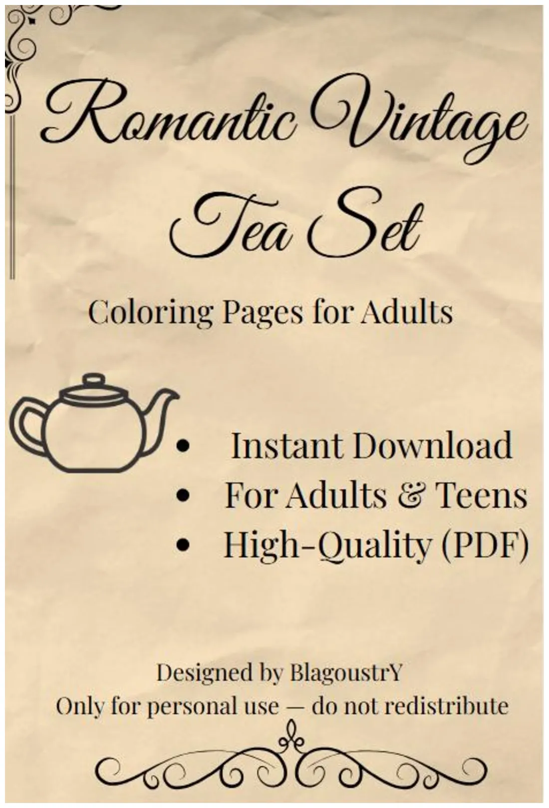 Vintage style printable pdf digital file etsy