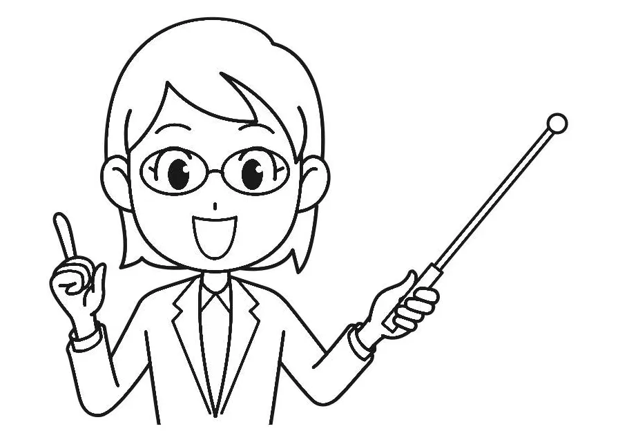 Coloring page teacher free printables img 30220