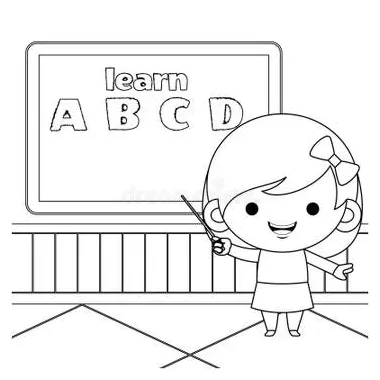 Teacher kids pointing board stock illustrations 89 teacher kids