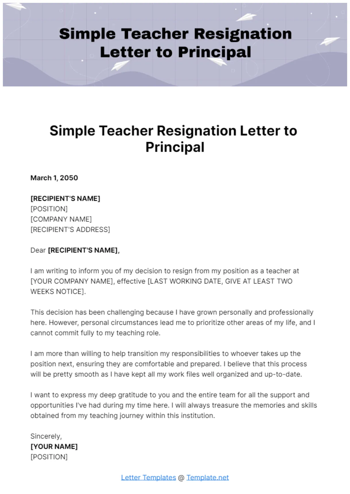 Letter of resignation after maternity leave exley head teacher