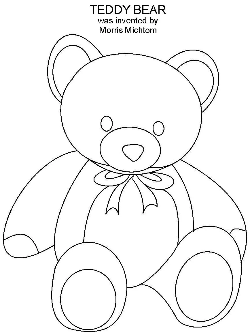 Teddy bear coloring page
