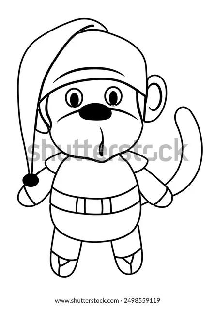 Cute cuddly teddy bear coloring page stock illustration 2498559119