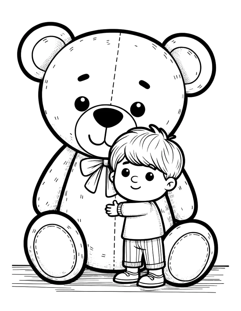 Free printable teddy bear coloring pages