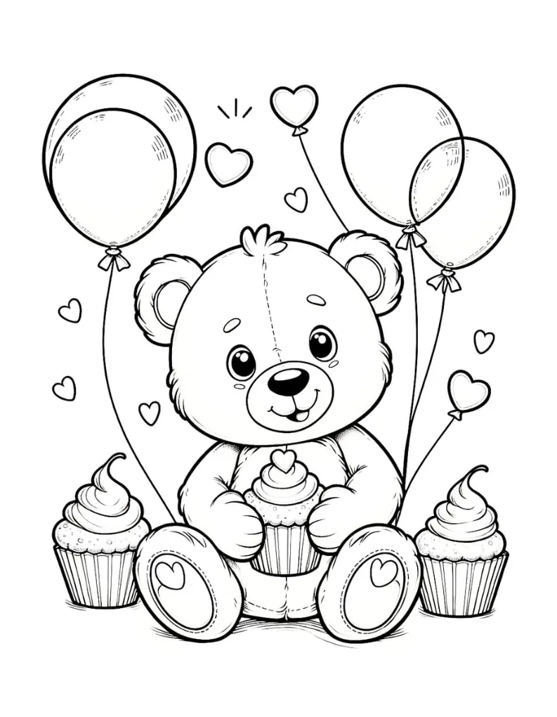 Free printable teddy bear coloring pages