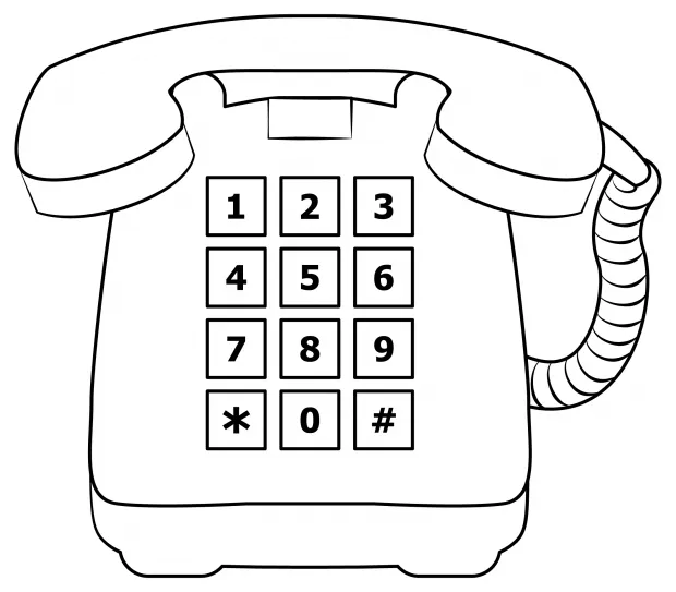 Old telephone coloring page colouringpages