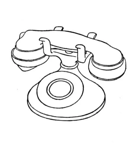 Vintage telephone coloring page free printable coloring pages