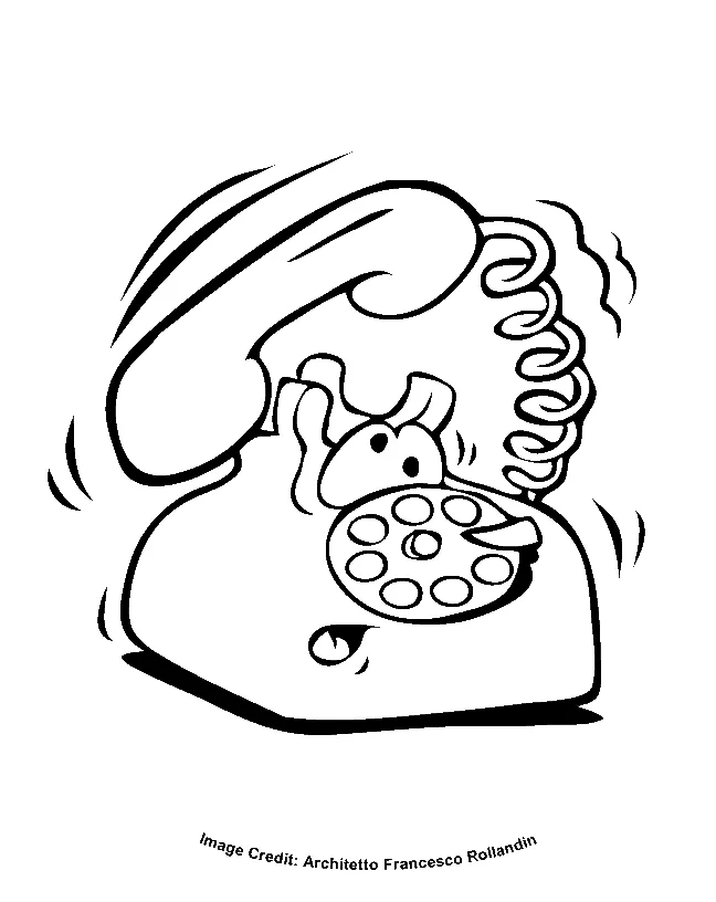 Old telephone coloring page coloring pages