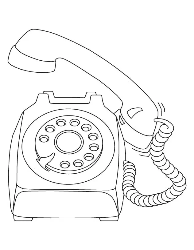 Old telephone coloring page download free old telephone coloring page