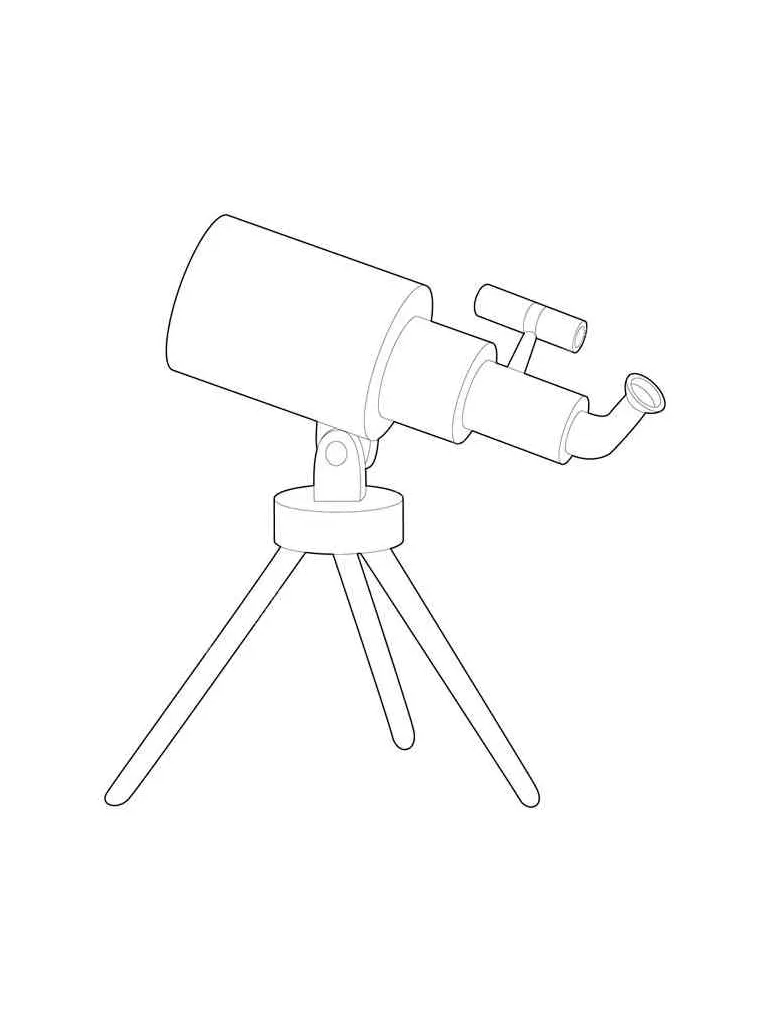 Telescope coloring pages
