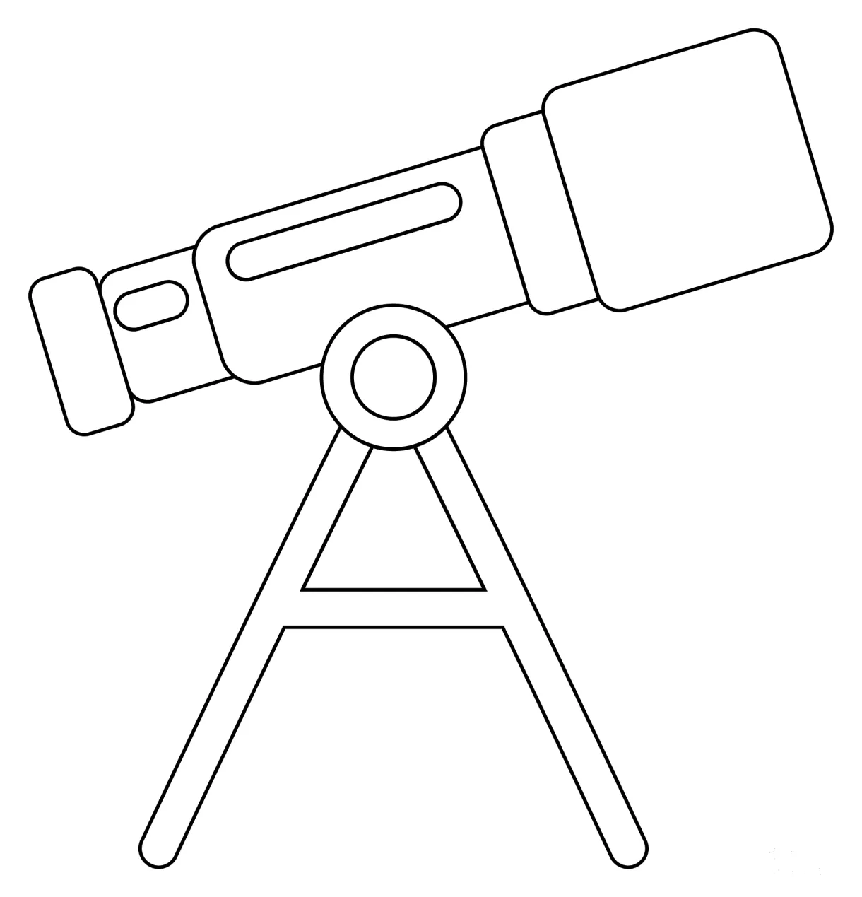 Telescope coloring page colouringpages