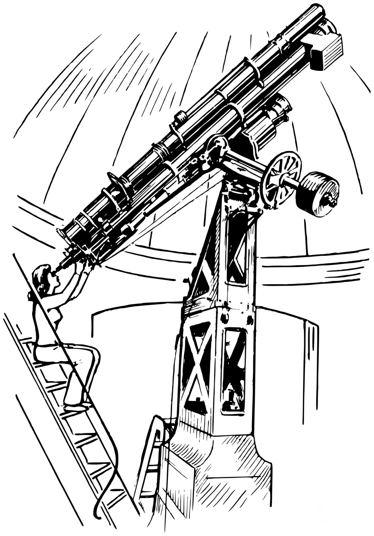 Vintage telescope coloring page colouringpages