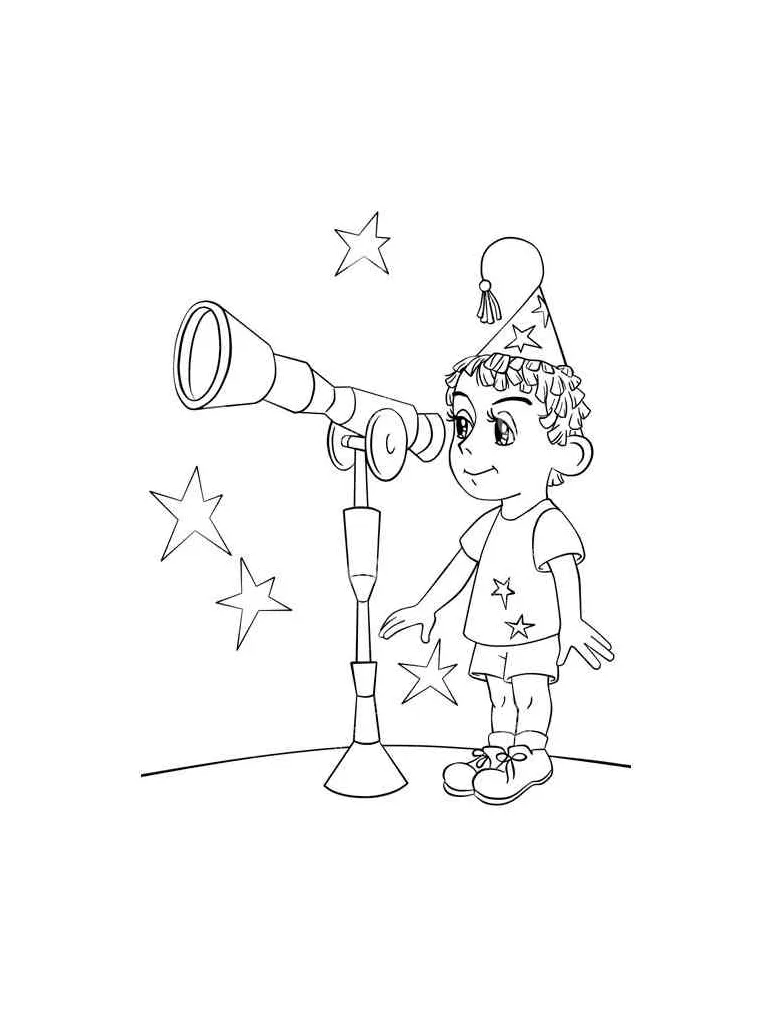 Telescope coloring pages