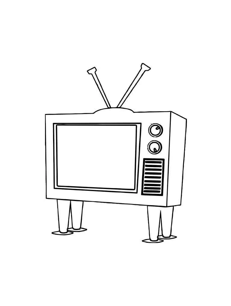 Tv coloring pages