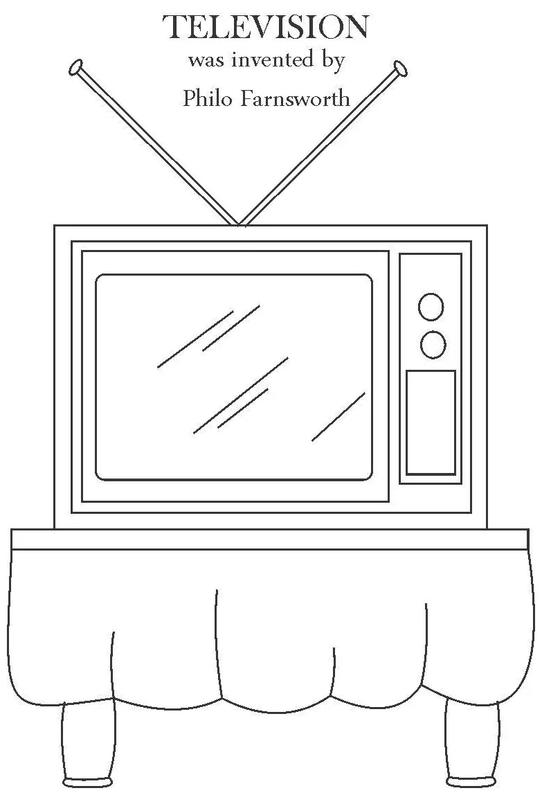 Television coloring printable