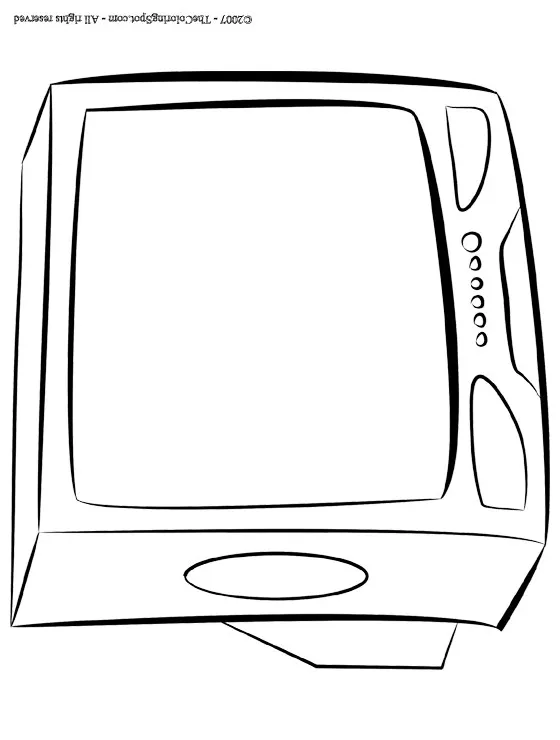 Television tv coloring page audio stories for kids free coloring printable coloring page
