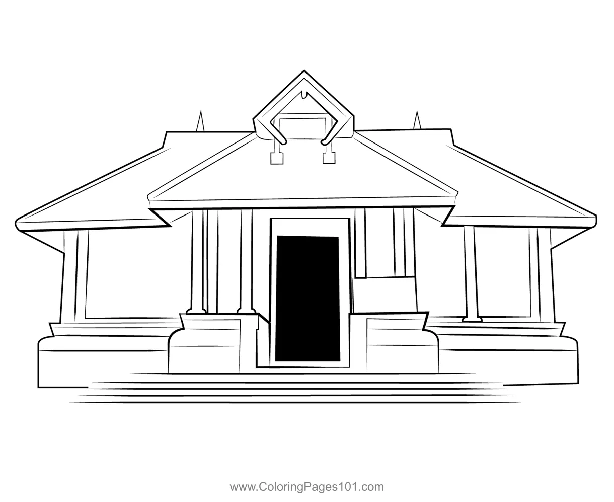 Temple 8 coloring page for kids free temples printable coloring pages