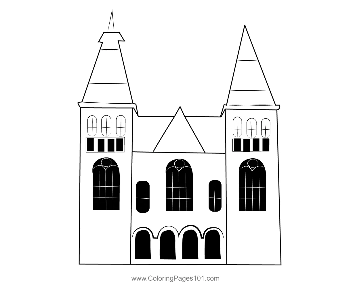 Temple 1 coloring page for kids free temples printable coloring pages
