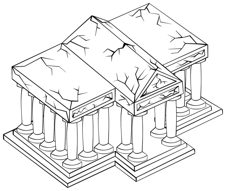 Coloring page temple free printables img 16200