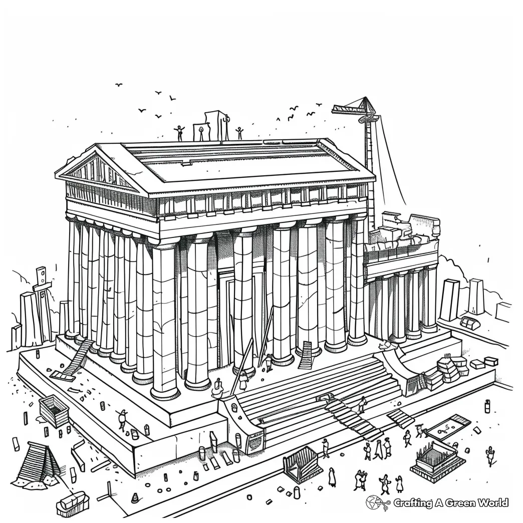 Temple coloring page