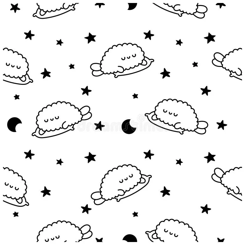 Funny tempura shrimp characters. coloring page stock vector