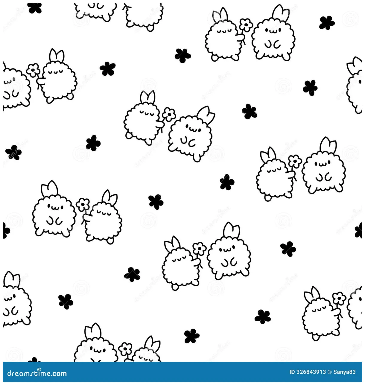 Cute couple fried shrimp tempura. coloring page stock vector