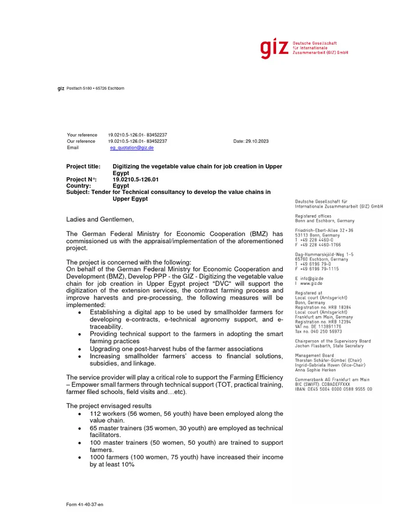 Invitation to tender letter pdf