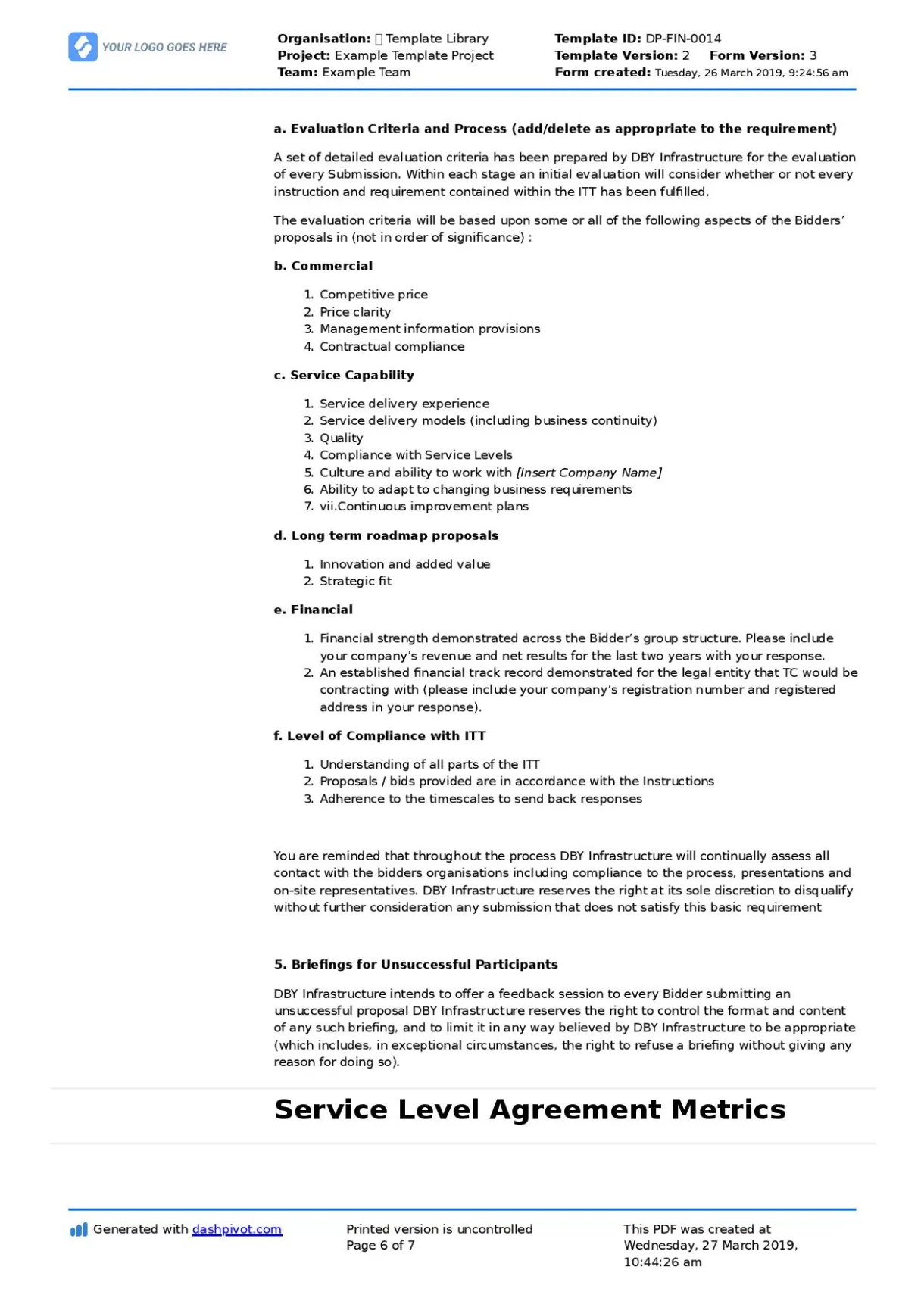 Invitation to tender letter sample letter and editable examples