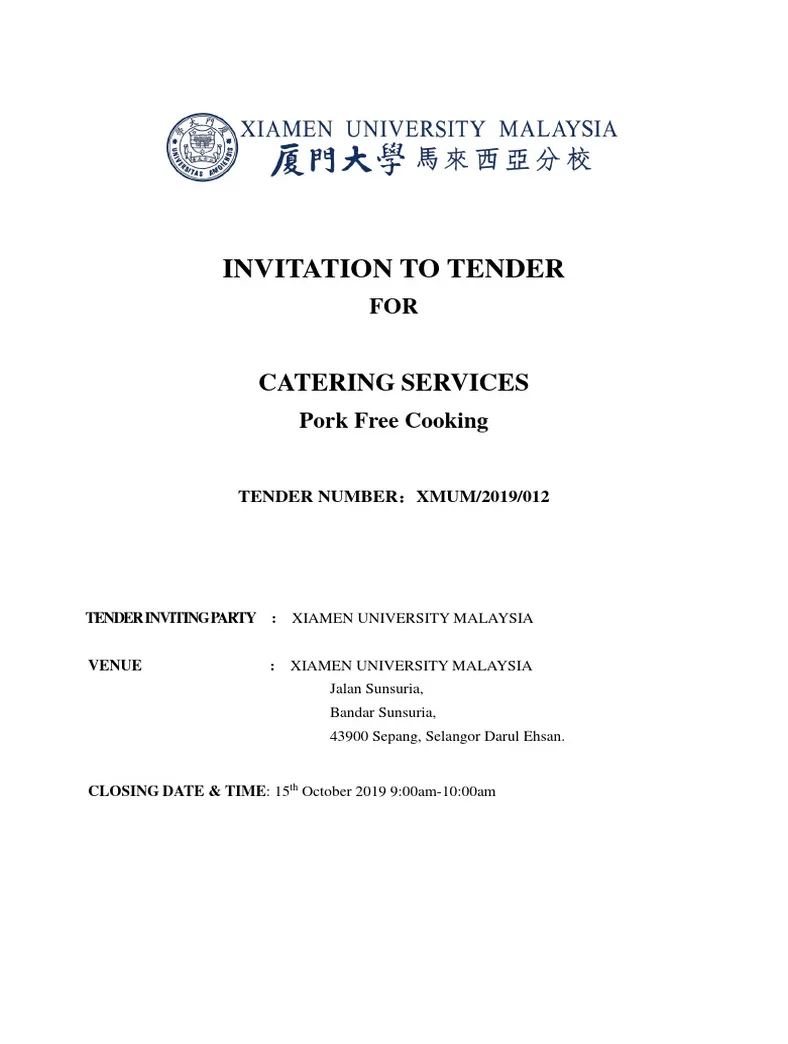 Invitation to tender-x pdf cafeteria employment