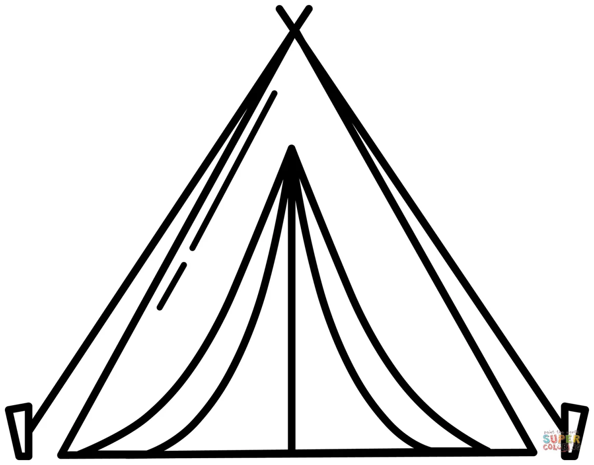 Camping free printable coloring pages