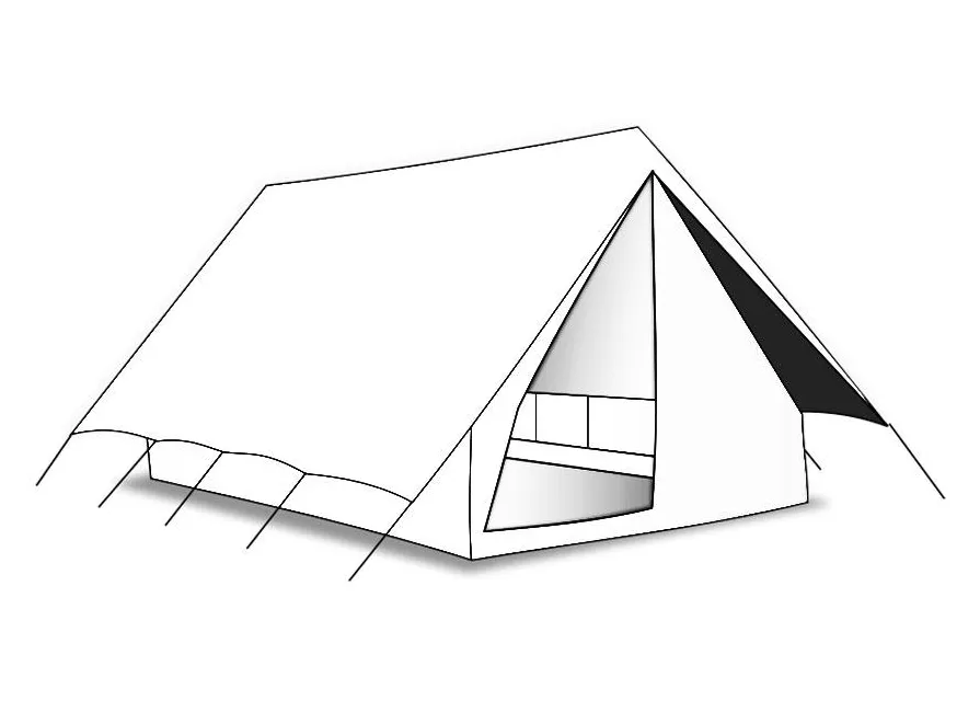 Coloring page tent free printables img 27597