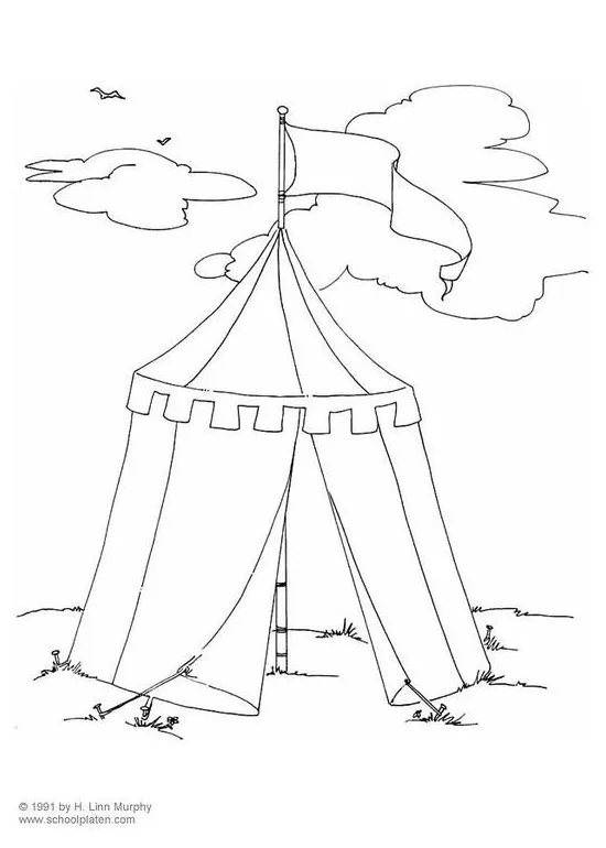 Coloring page tent free printables img 3835