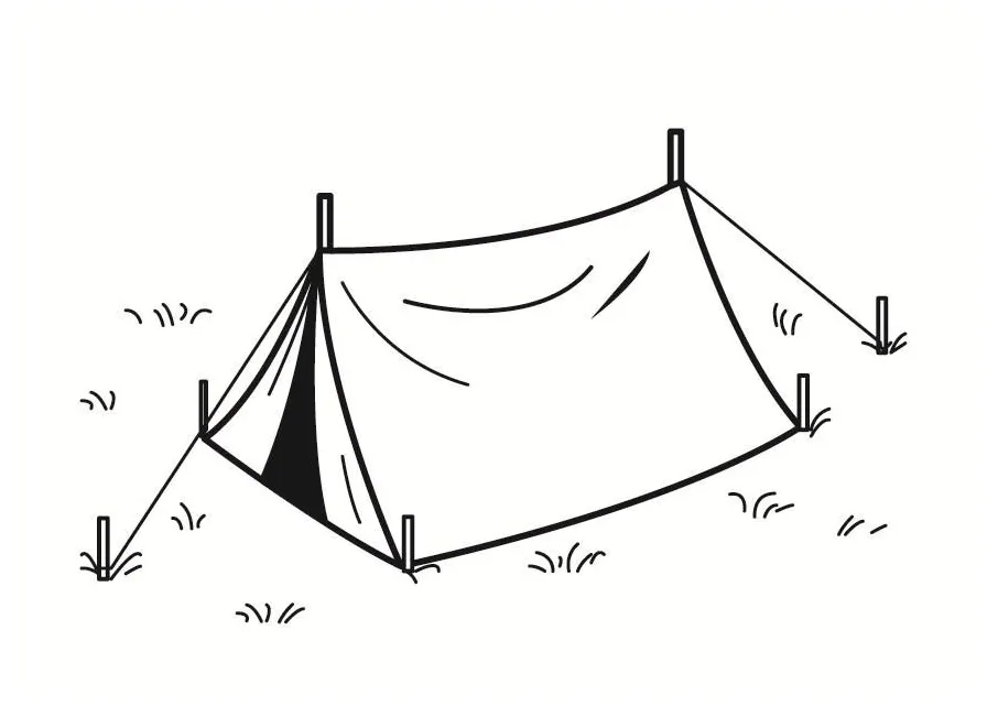 Coloring page tent free printables img 23355