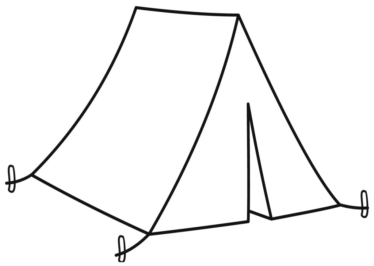 Camping tent coloring page colouringpages printable coloring page