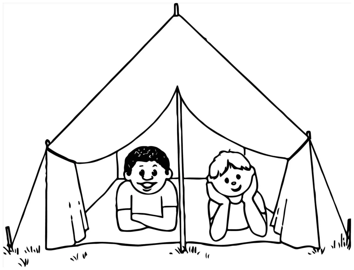 Tent coloring page at getcolorings free printable colorings pages